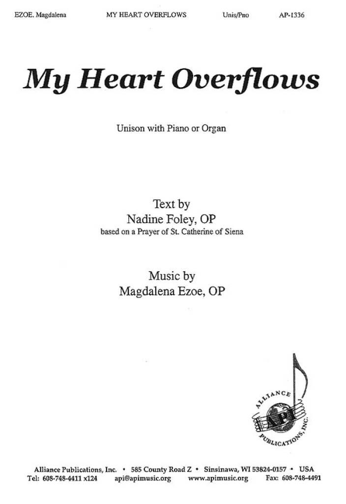 My Heart Overflows (prayer Of St. Cath) - Unis-org